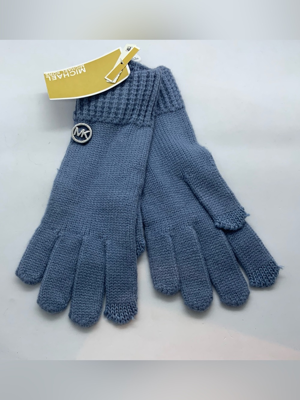 MICHAEL Michael Kors Powder Blue Knit Touchscreen Gloves